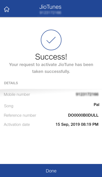 setting JioTune through MyJio app Step-5