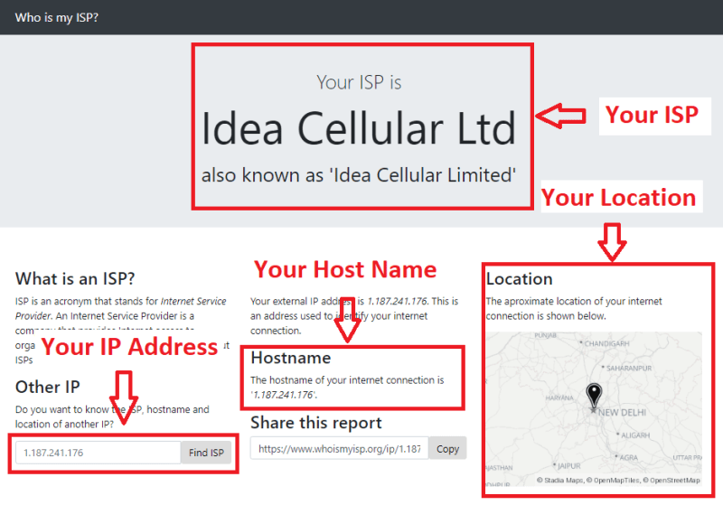 How does to see my ISP