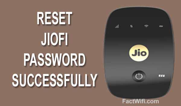 Reset button of JioFi device password successfull
