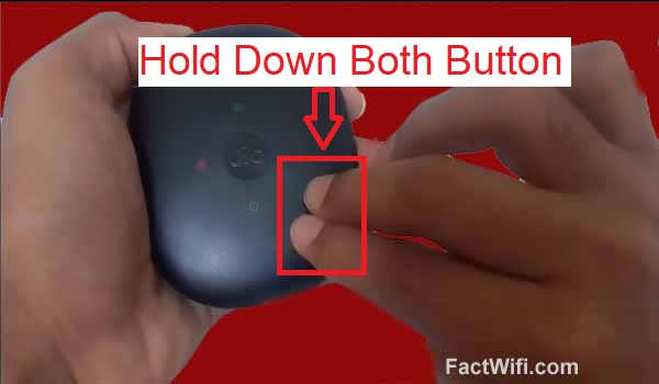 hold down power on and WPS button simultaneously