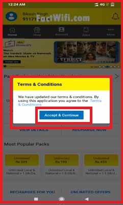 Accept terms and condition in idea official application